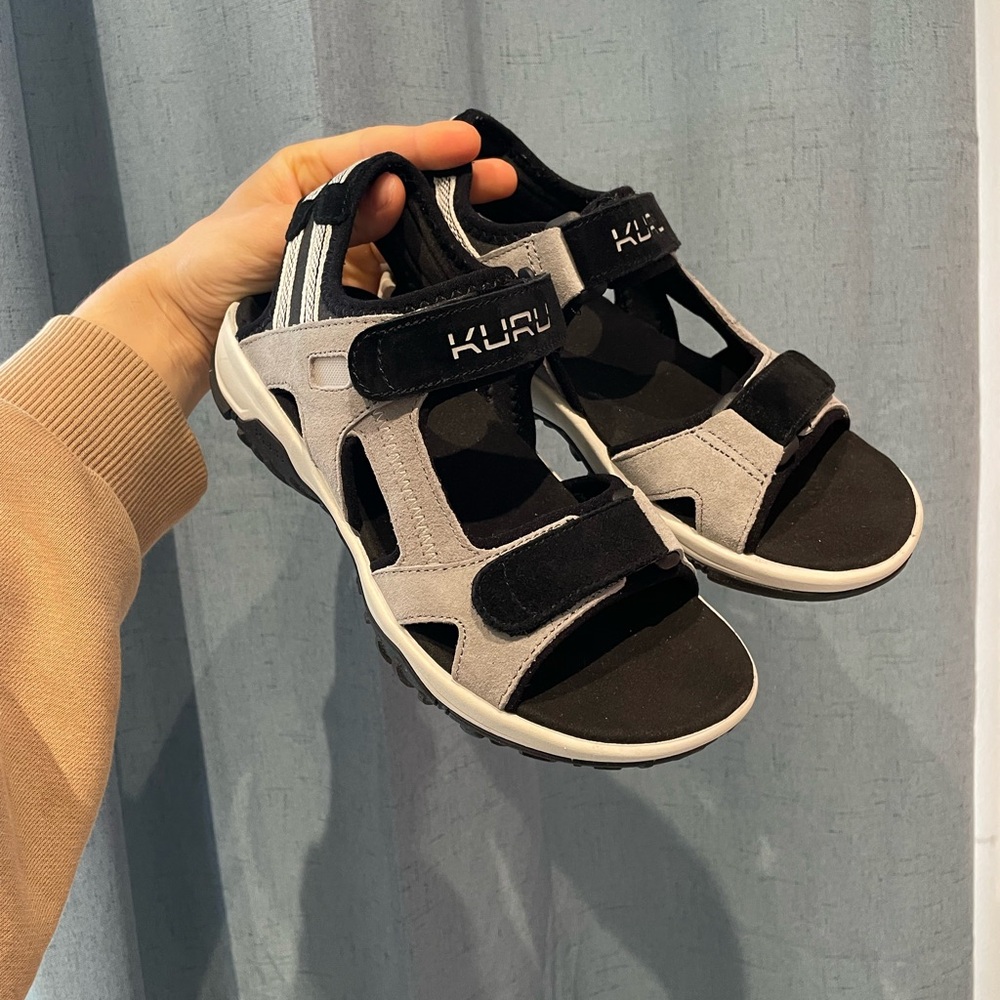 KURU sandals Tread grey and black worn once!